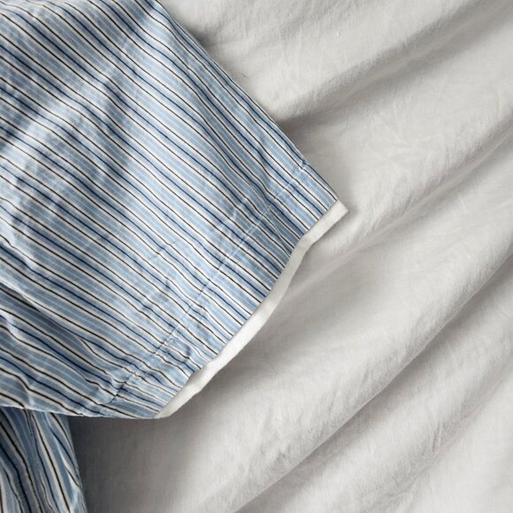 Signature by Levi Strauss XL Blue Striped Cotton Shirt | Chemise rayée bleue XL - Picture 4 of 8